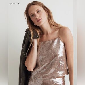 Madewell Sequin Rose Gold Woman’s Top